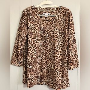 Allison Daley Animal Print Blouse